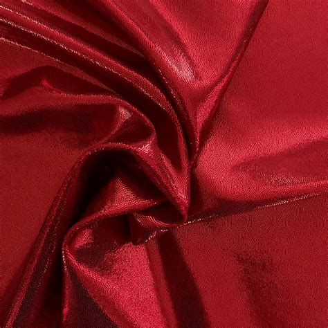 Red Metallic Spandex Fabric • Metallic Sheen 